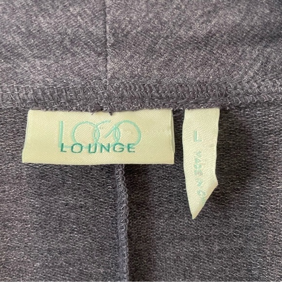 LOGO Lounge Lori Goldstein woman's open front cardigan Large blue draped casual - Picture 10 of 13